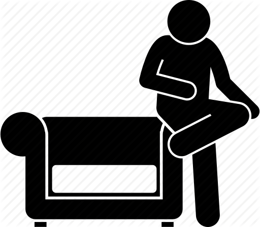 Arm Rest, Couch, Man, People, Sitting, Sofa Icon Icon - Couch (512x448)