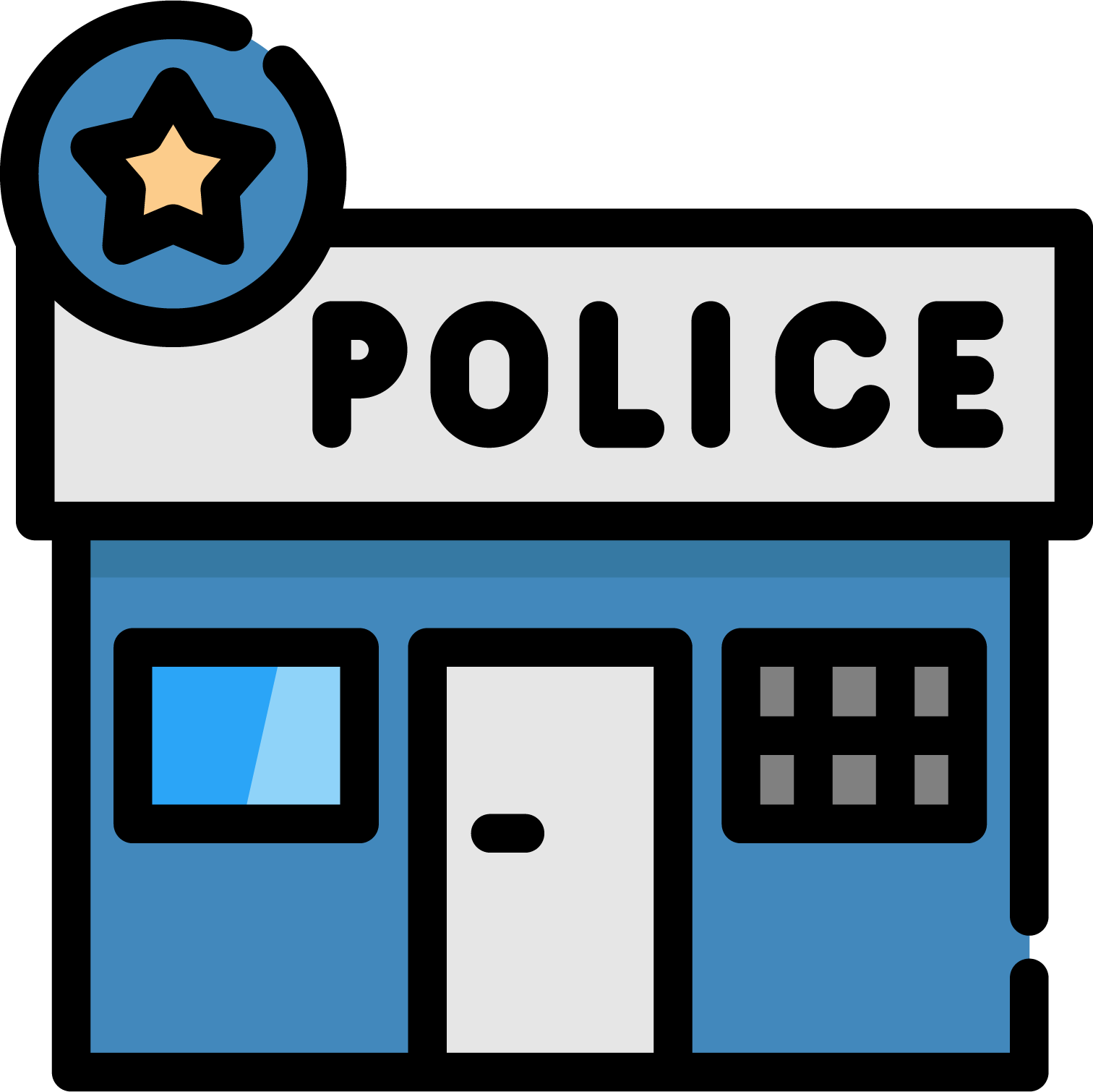 Invitación De La Boda De La Estación De Policía Oficial - Police Station Clipart Free (1512x1510)