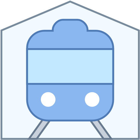 Railway Station Icon - Rail Transport (512x512)