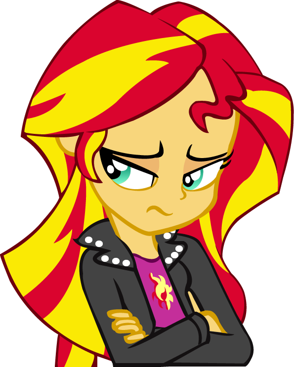 Sunset Shimmer Rainbow Rocks Vector By Ravecrocker - Sunset Shimmer Rainbow Rocks (595x743)