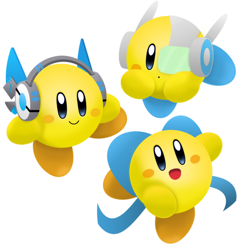 Ito, Error And Ribbon By Water-kirby - Kirby (894x894)