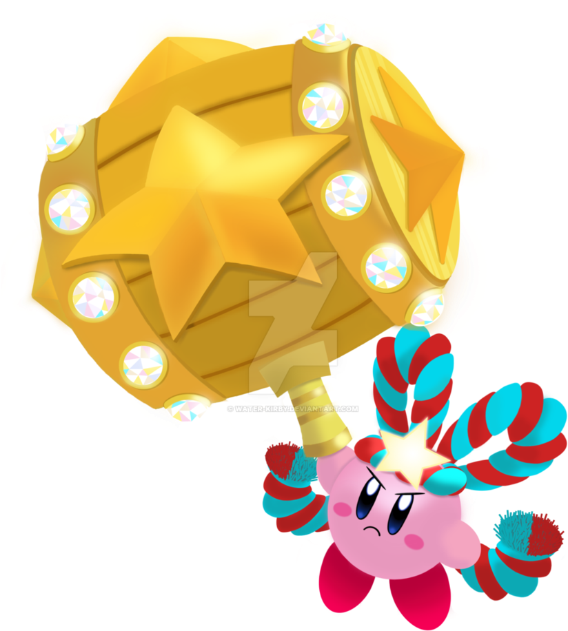 Grand Hammer Kirby By Water-kirby - Kirby Hammer Hat (848x942)