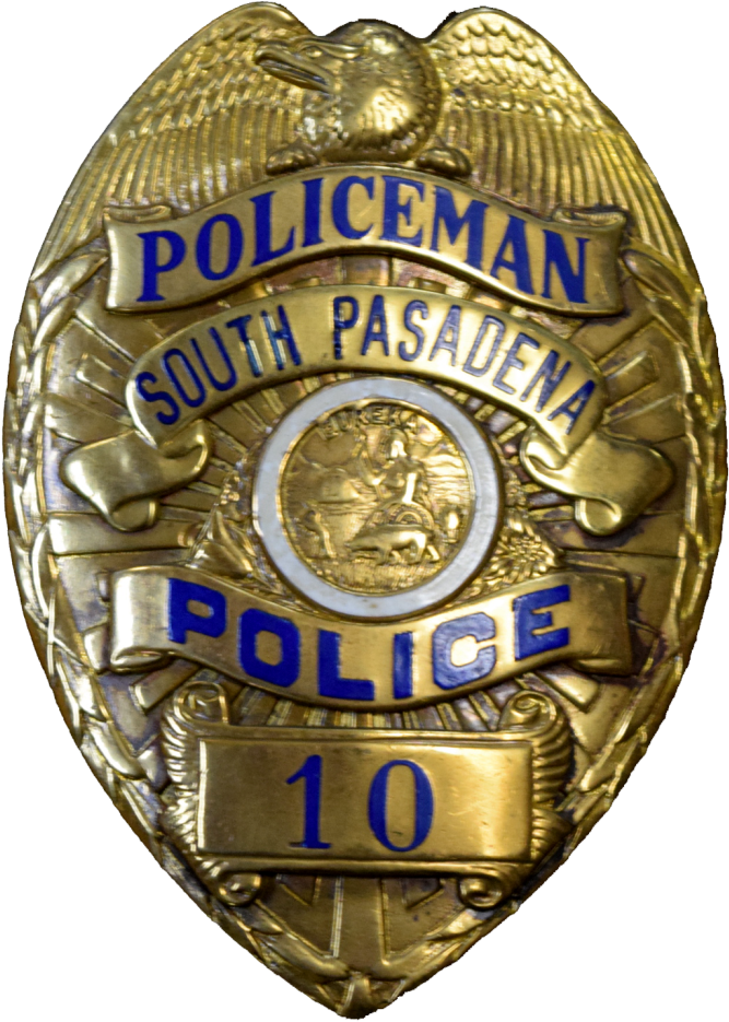 Image Of Police Badge Best City South Pasadena Badges - 1960 Police Badge (704x978)