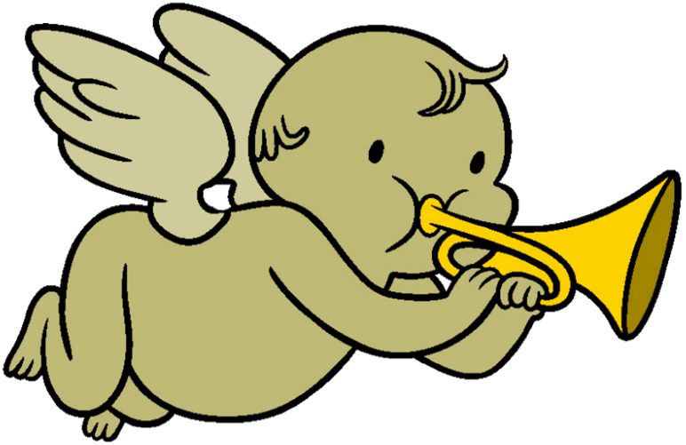 Cherub With Trumpet - Cherubs With Trumpets (772x501)