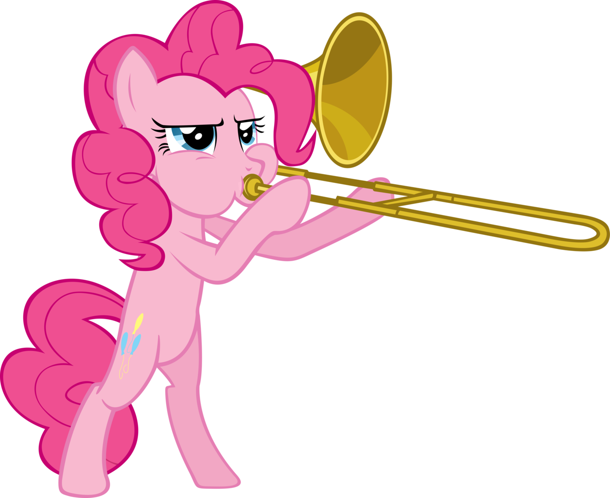 Trombone Is Serious Business By Spaceponies - Pinkie Pie Trombone Gif (1255x1024)
