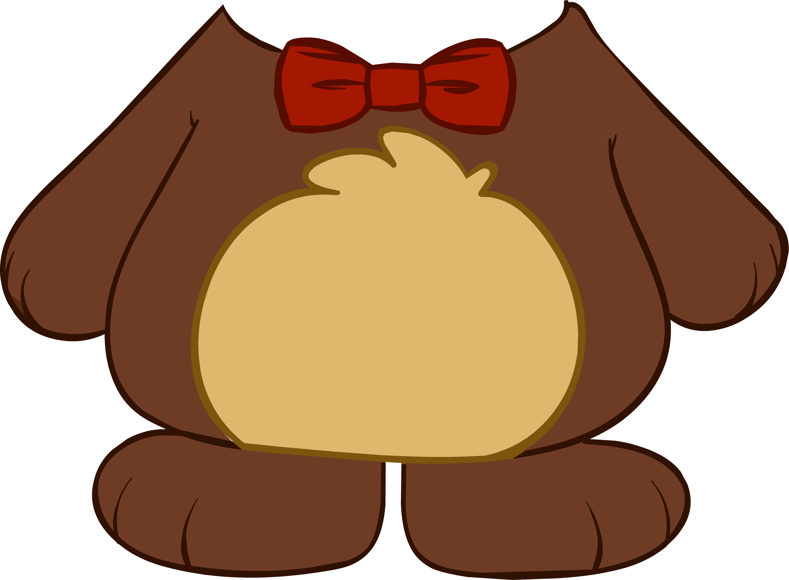 Club Penguin Entertainment Inc Teddy Bear Disguise - Teddy Bear Body (2534x1864)