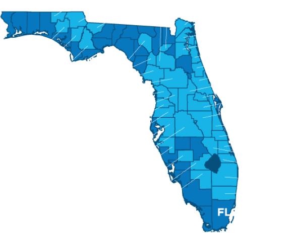 Our Florida Energy Presence Has Grown Over The Past - Florida City Gas Service Area (581x463)