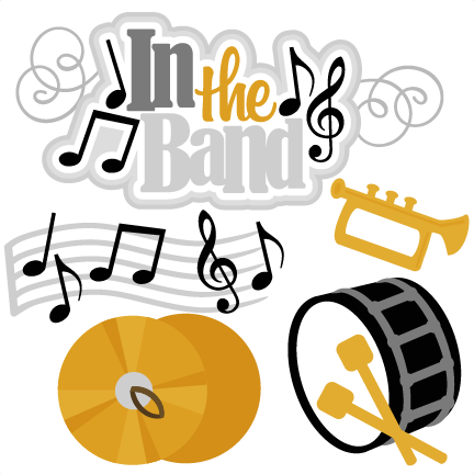 In The Band Svg Cutting Files Music Svg Cut Files Trumpet - Miss Kate's Cuttables Music (432x432)
