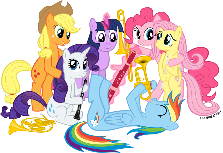 Ponies With Instruments By Supermatt314 - My Little Pony Instruments (900x619)