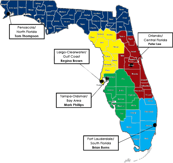 "organizing Florida To Take Back America " Two Ways - Map Of Florida Beaches (600x600)