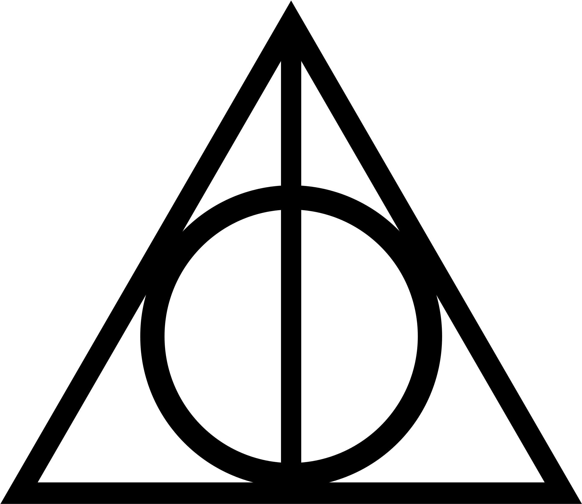 Magical Objects In Harry Potter - Deathly Hallows Symbol (2000x1738)