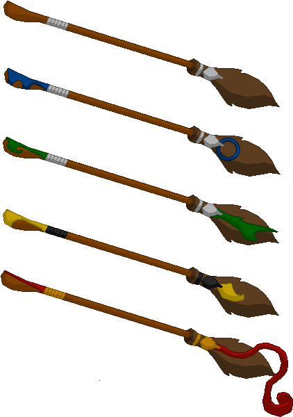 Hogwarts Team Brooms Set 1 By Harry - Hogwarts School Of Witchcraft And Wizardry (550x650)