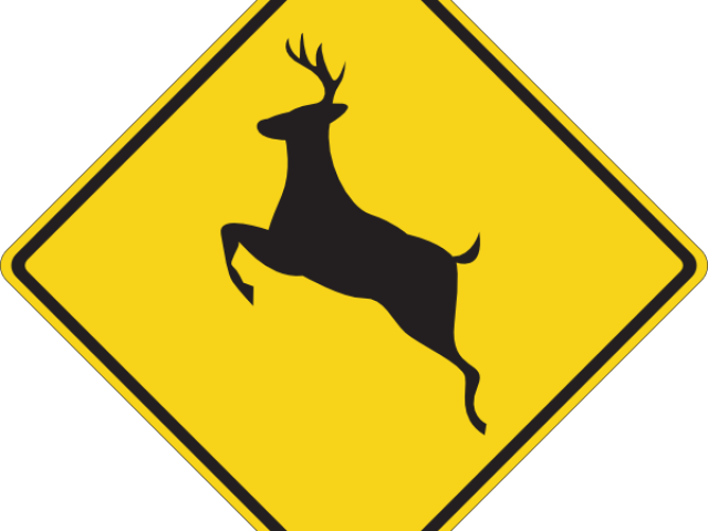 Deer Crossing Cliparts - Low Clearance Road Sign (640x480)