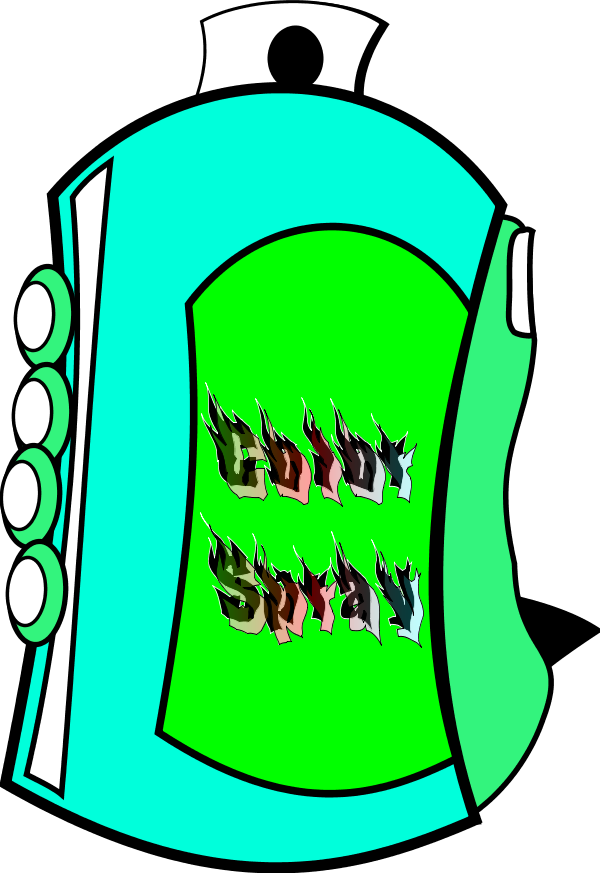 Spray Can Color - Clip Art (600x873)