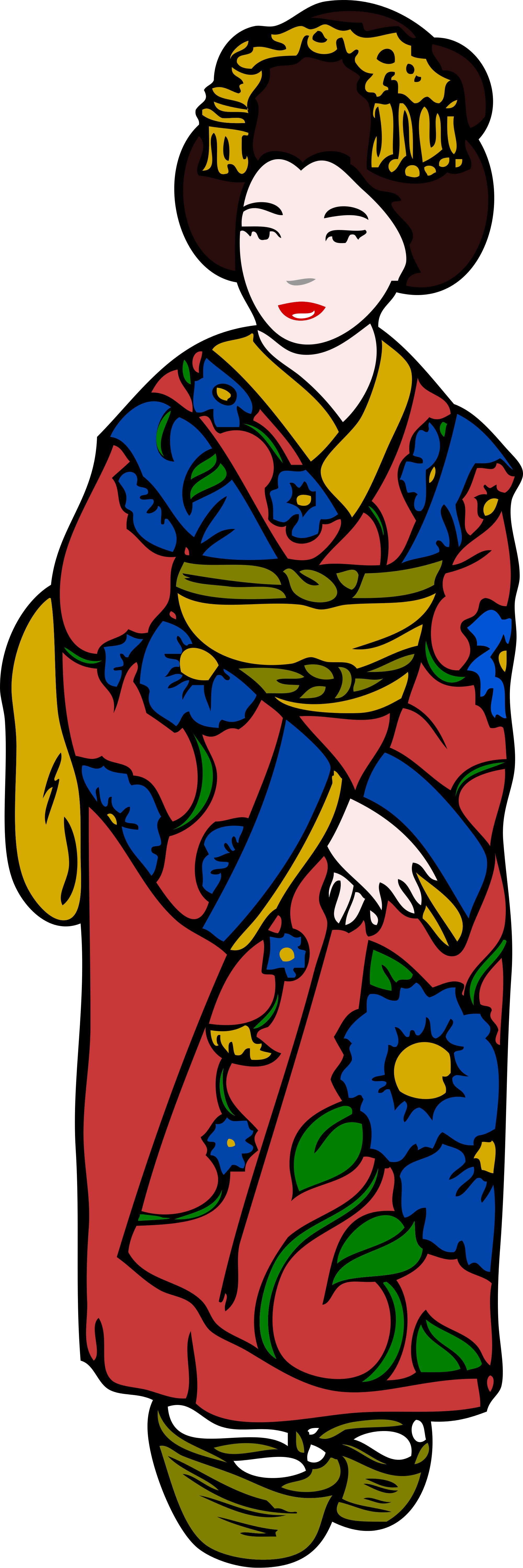 Kimono Clipart Public Domain - Kimono Clipart (1000x3000)