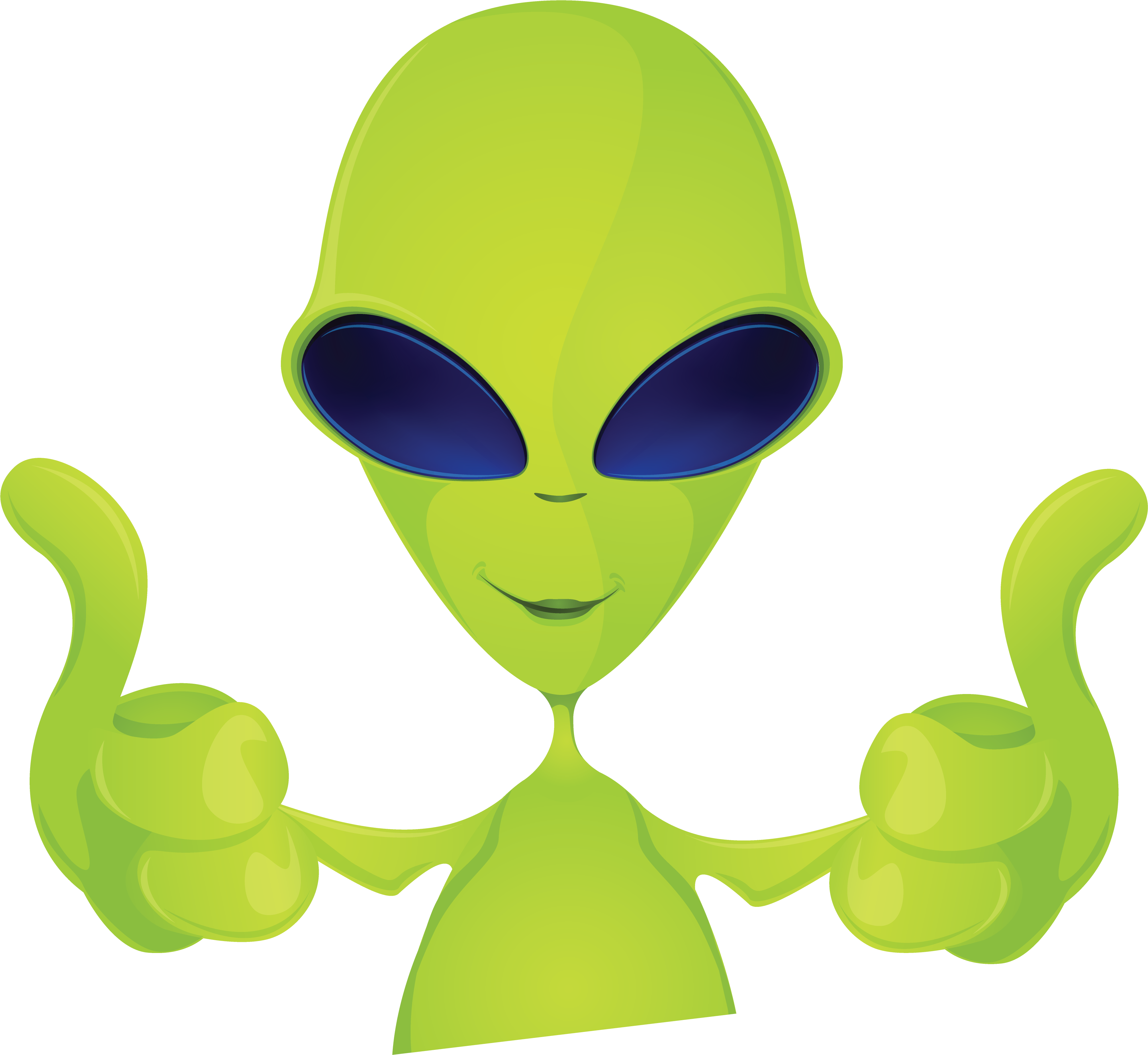 7b76ebc6a6501464817484 Alienthumbsup 01 - Green Alien Thumbs Up (4167x4167)