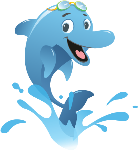 Spinner Dolphin Clipart Cute Baby Dolphin - Dolphin Transparent Cartoon (488x543)