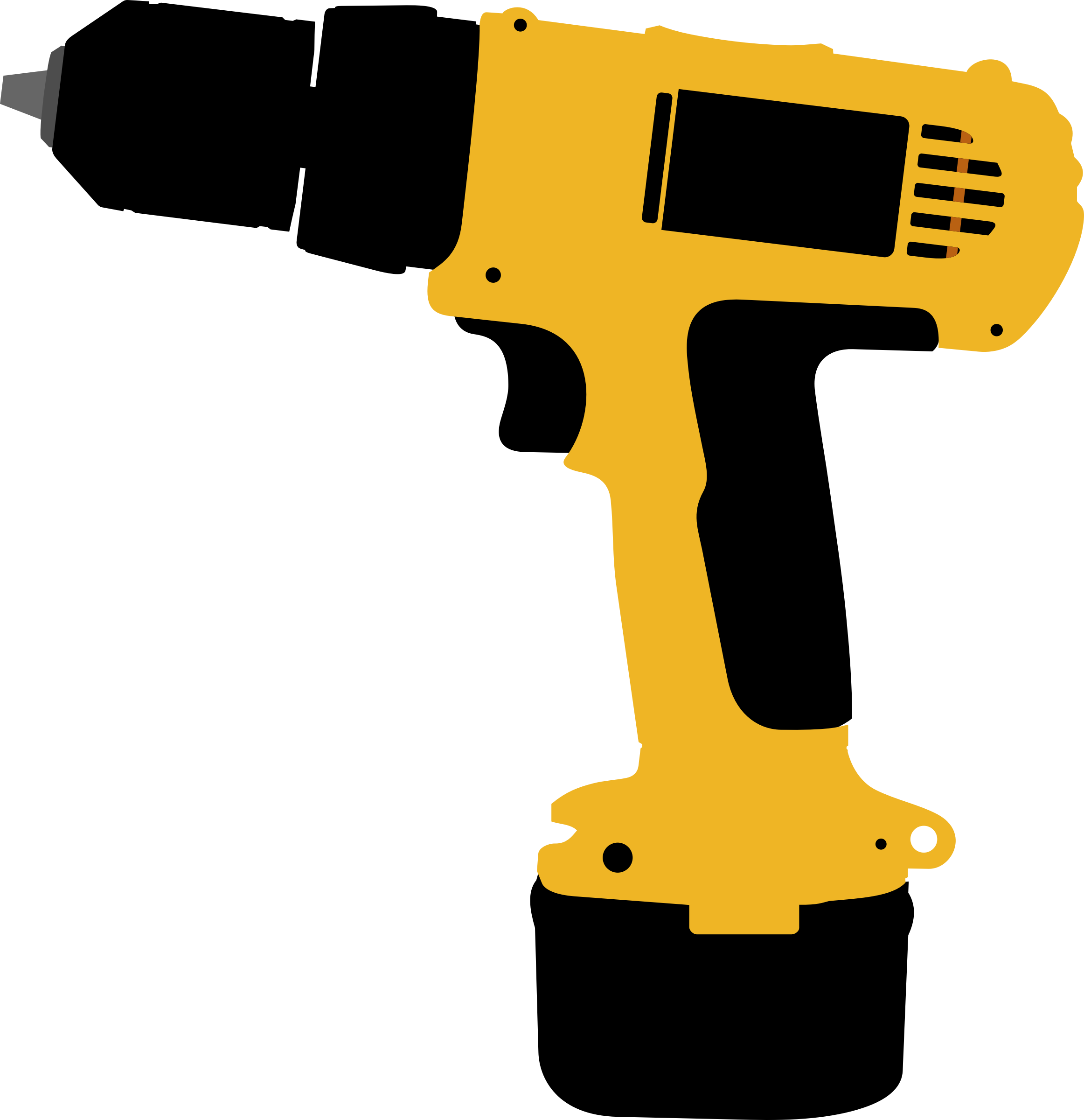 Electric Screwdriver By @rones, A Screw Gun Is Similar - Dewalt 12v Cordless Drill (2324x2400)