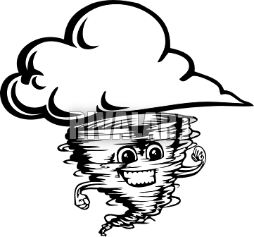 Cyclone Clipart - Cyclone Clipart Black And White (361x336)
