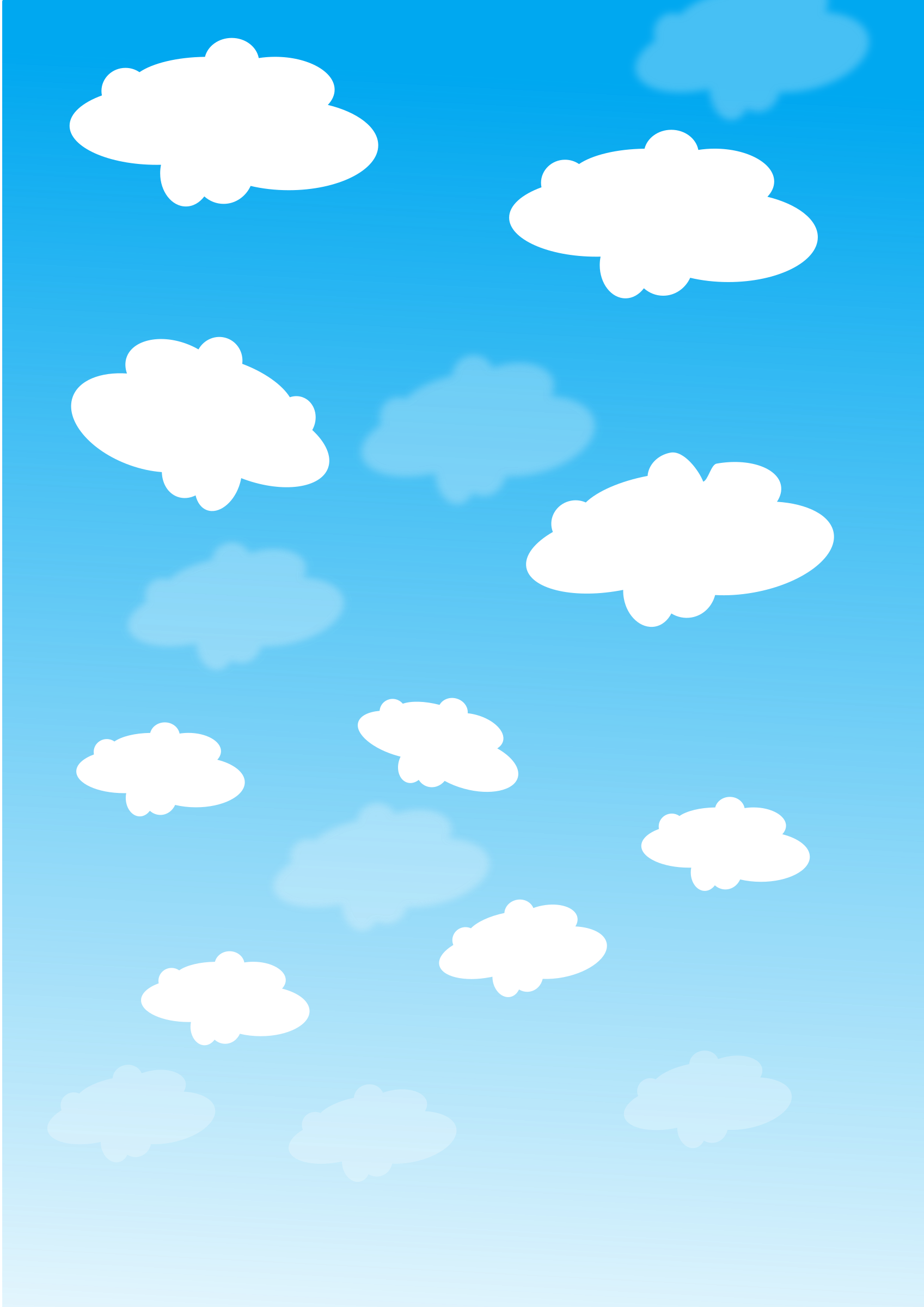 Clipart - - Sky With Clouds Clipart (1697x2400)