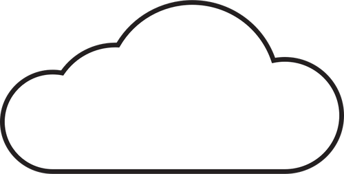 Cloud Accounting Icon - White Cloud Clipart (500x253)