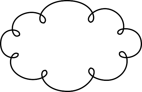 Cloud Clipart Doodle - Sticker (455x297)