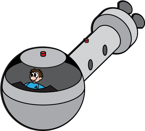 A Character In A Space Ship - Spacecraft (500x500)