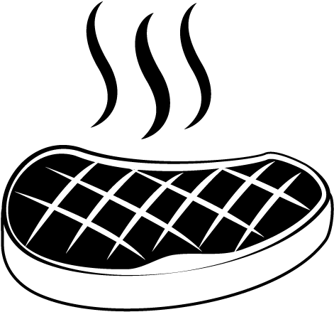 Sirloin Steak - Steak Clipart Black And White (620x508)