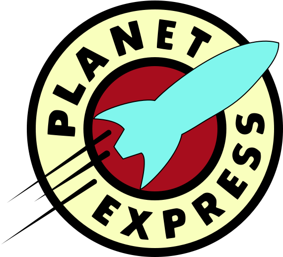 Leela Is The Caption Of The Planet Express Ship - Futurama Planet Express Logo (720x540)