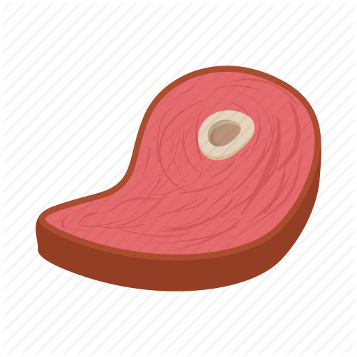 Cartoon Steak Background Beef Cartoon Meat Protein - Cartoon Beef (512x512)