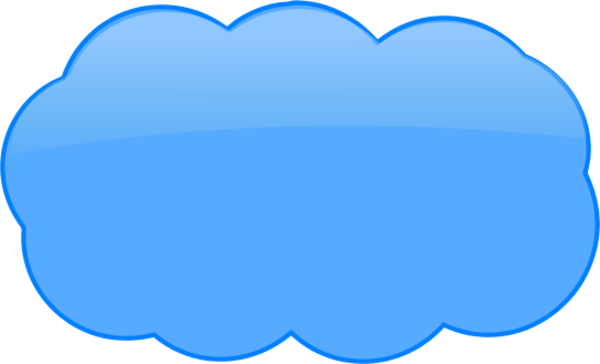 Pink 3d Cloud Thought Bubble Clipart - Blue Thought Bubble Png (600x364)