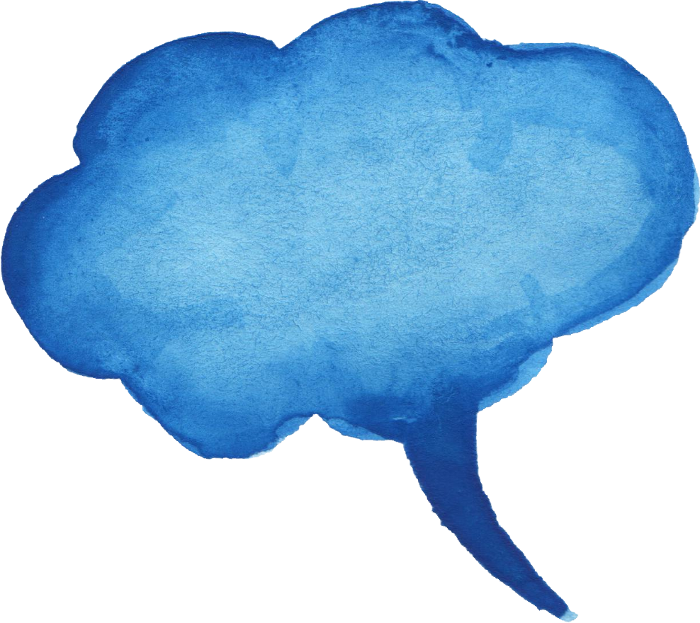 Speech Bubble Transparent Background For Kids - Watercolor Speech Bubble Png (988x880)