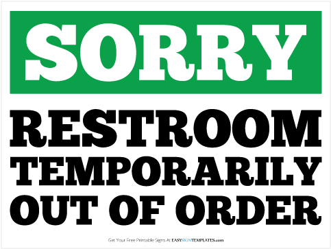 Out Of Order Sign Template - Free Printable Out Of Order Sign (500x500)