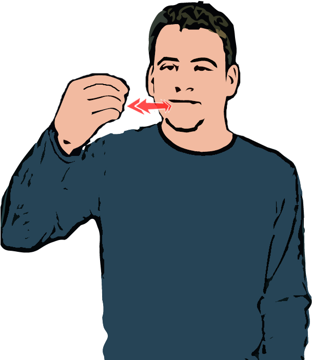 British Sign Language - Gum In Sign Language (660x704)