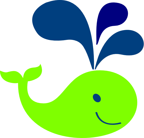 Green Whale Clip Art At Clker - Small Whale Clip Art (600x578)