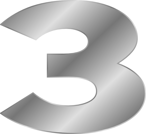 Number 3 Clip Art At Clker - Number 3 Png (600x550)