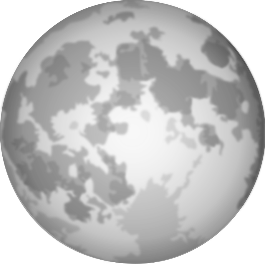 Creepy Clipart Transparent - Full Moon Clipart Black And White (900x900)