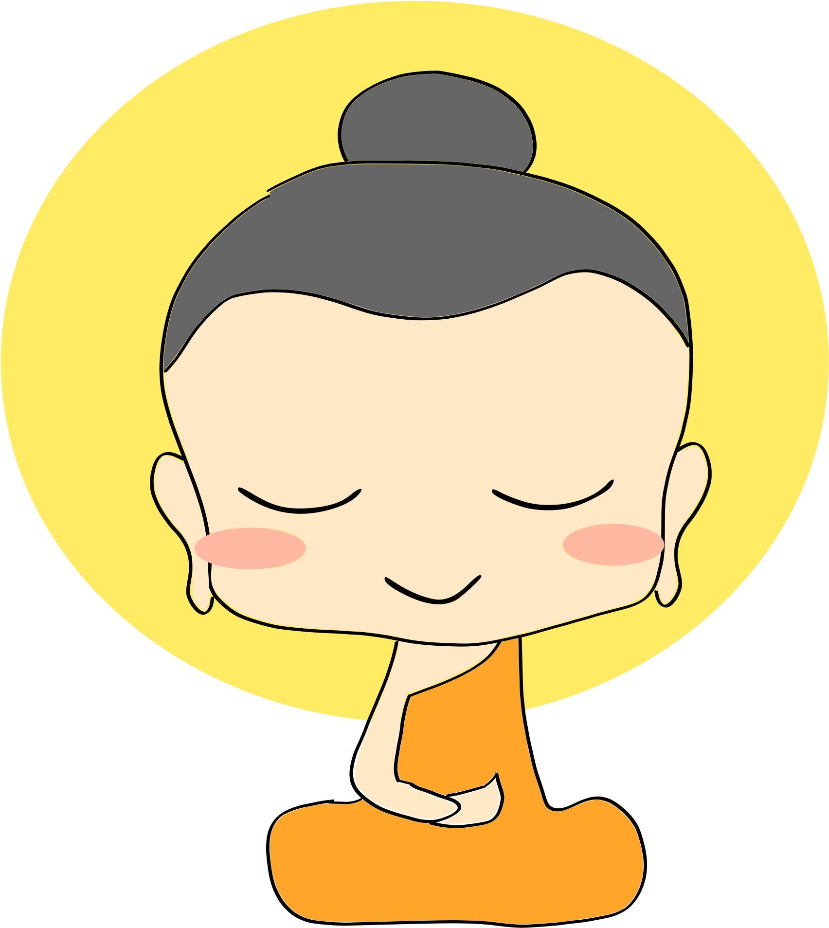 Chibi Buddha - Buddha Clipart (2400x2400)