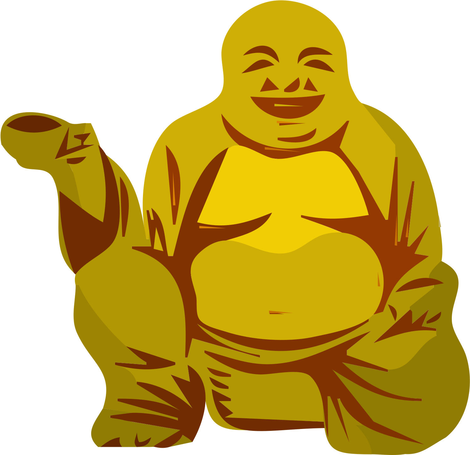 Buddha With Cup - Buddhism Clipart (2400x1450)