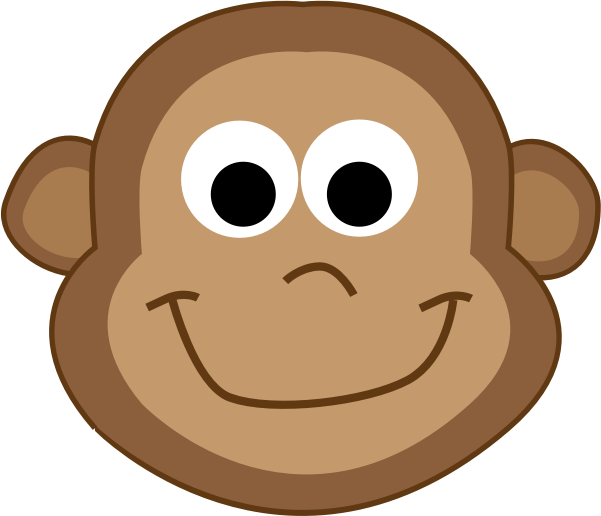 Cartoon Monkey Image Public Domain Vectors - Gambar Kartun Monyet Lucu (874x750)