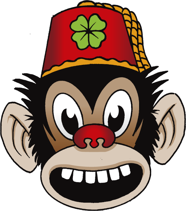 Monkey Head Tattoo Design - Cartoon (630x716)
