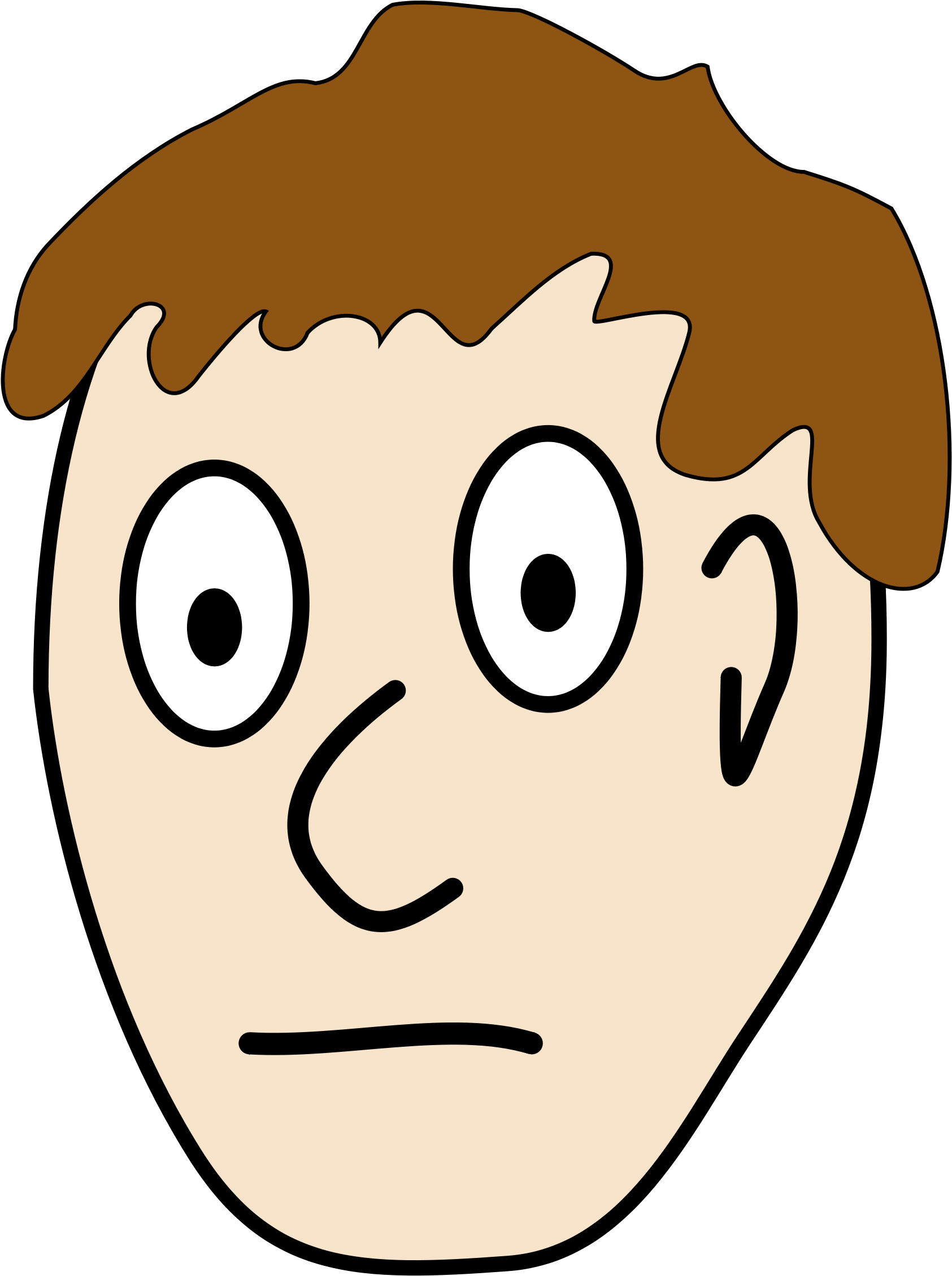 Cartoon Monkey Head 22, - Part Of The Body Head (2000x2621)