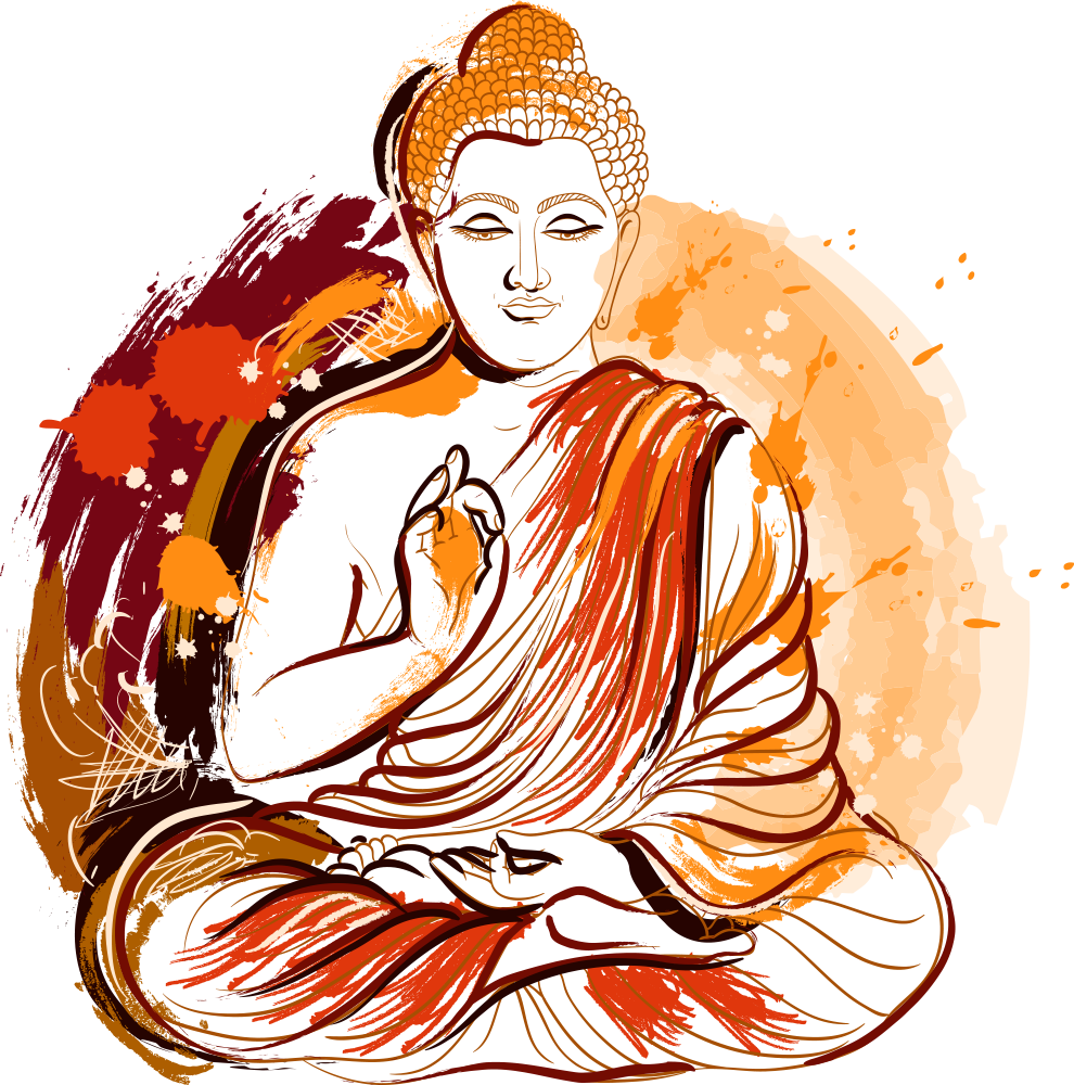Gautama Buddha Buddhism Buddhahood Illustration - Buddha Art Png (990x1000)