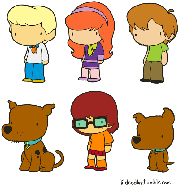 Lil' Scooby Doo - Cute Scooby Doo Drawing (600x616)
