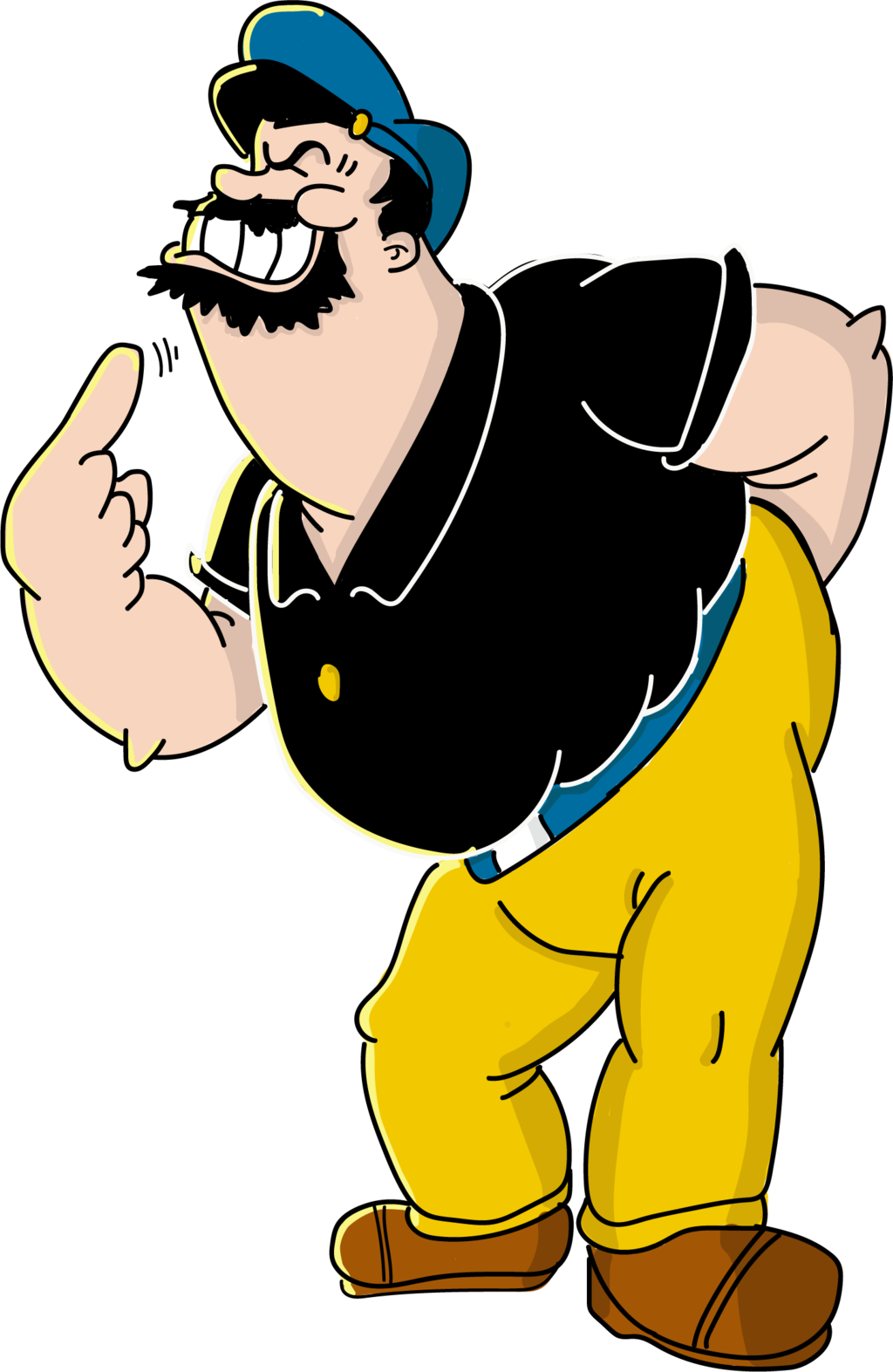 Bluto Popeye Cartoon Drawing - Cartoon Popayi (1024x1573)