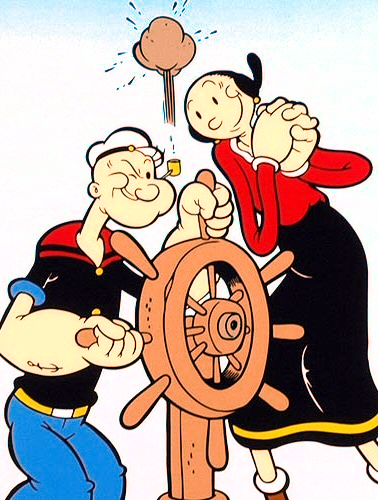 Popeye The Sailor And Olive (378x500)
