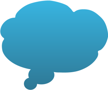 Thought Bubble Clip Art - Blue Thought Bubble Clipart (350x350)