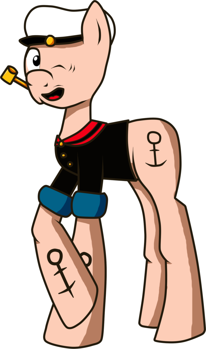 Popeye In Pony By Vicakukac200 - Cartoon (686x1164)