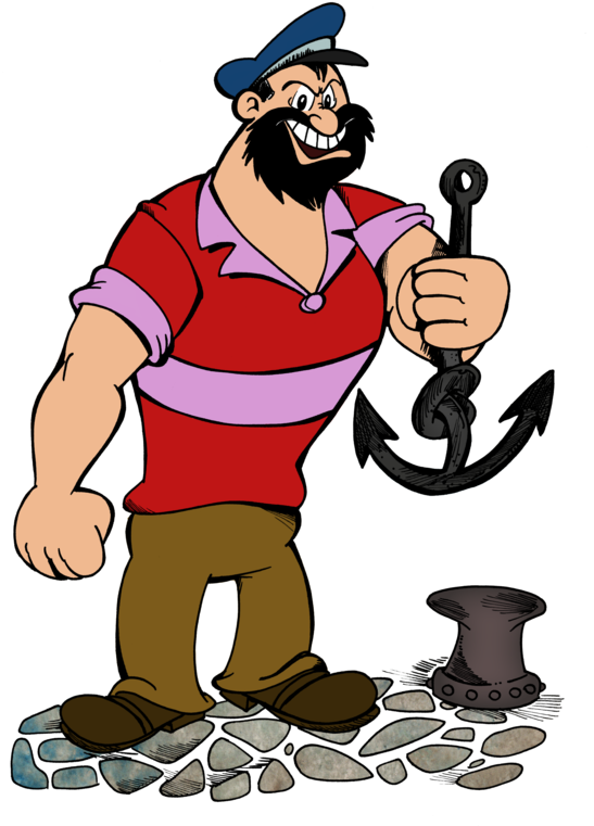 2 Bluto By Granitoons - Brutus Popeye Png (600x824)