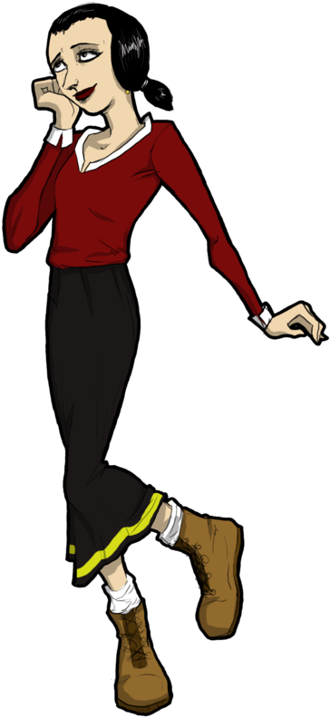 Olive Oyl By Javen - Cartoon (400x817)